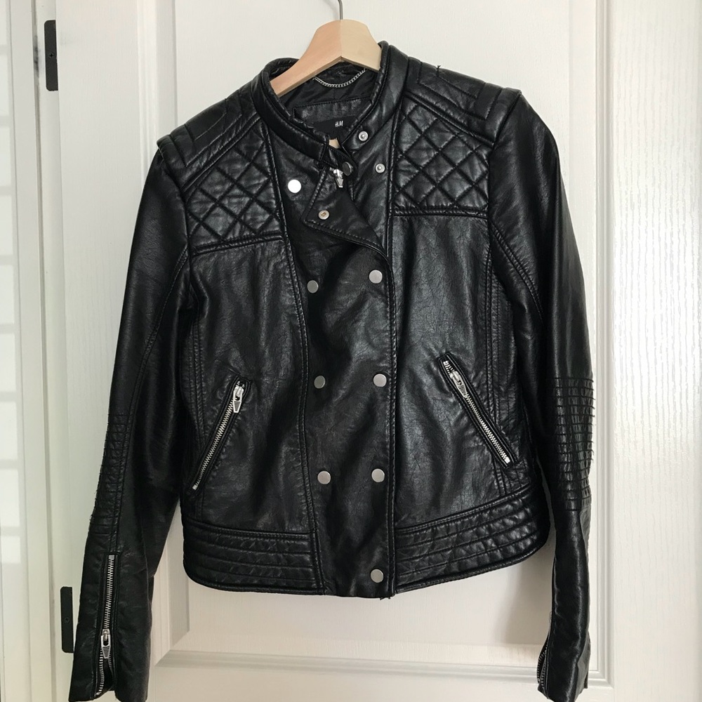 H&M Vegan Leather Moto Jacket